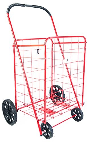 ATH Large Deluxe Rolling Utility / Shopping Cart - Stowable Folding Heavy Dut...