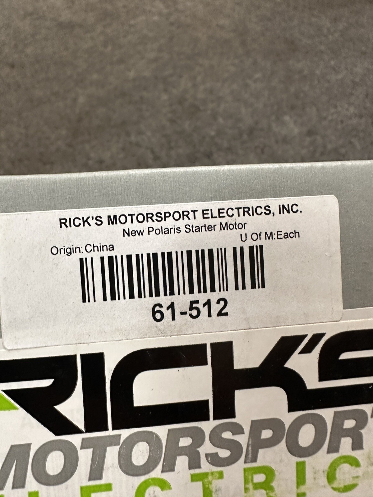 Ricks 61-512 Electric Starter Motor fits Polaris Sportsman 850 XP 850 XP EPS