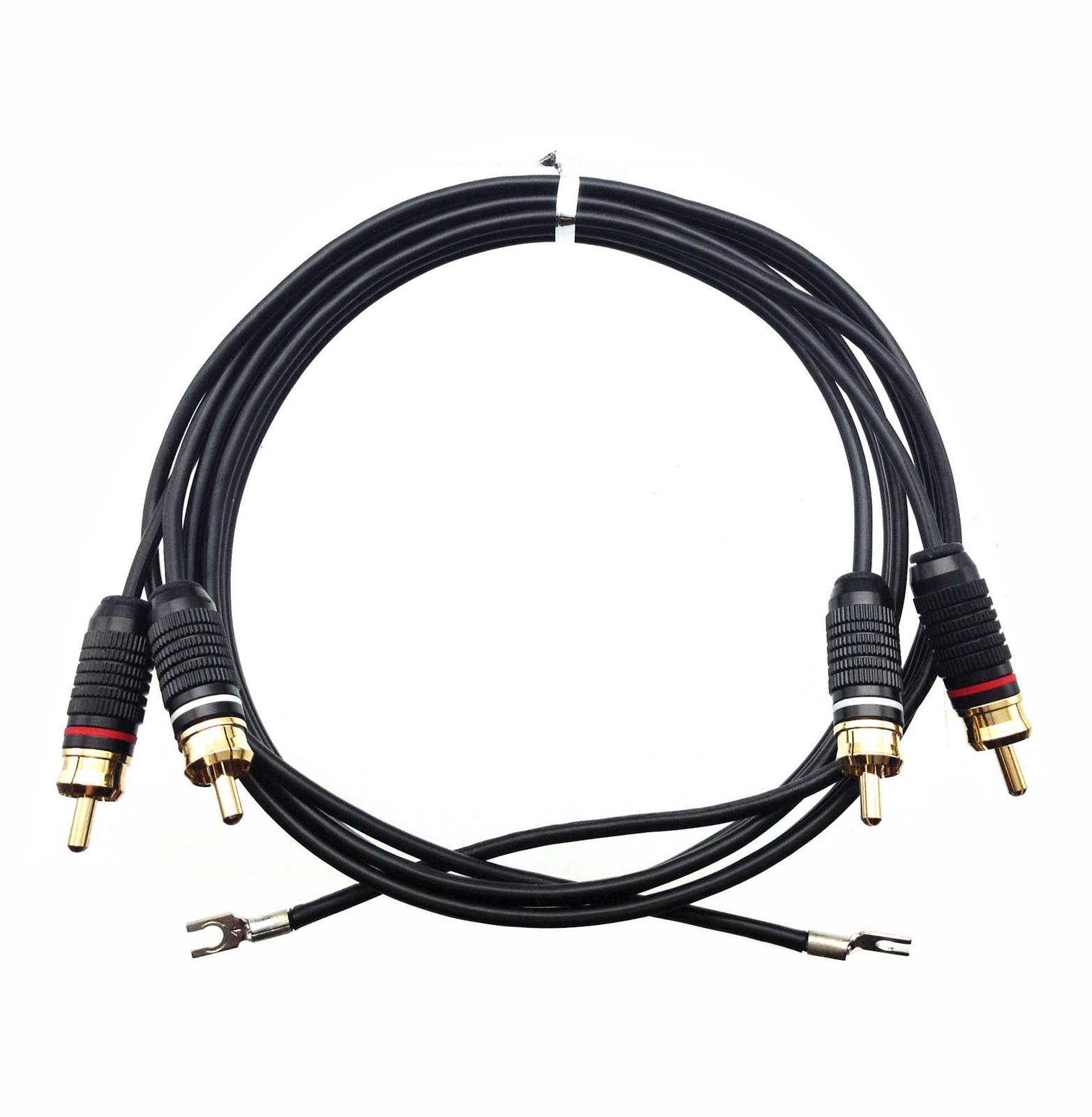 Turntable Cable RCA to RCA with Ground Lugs