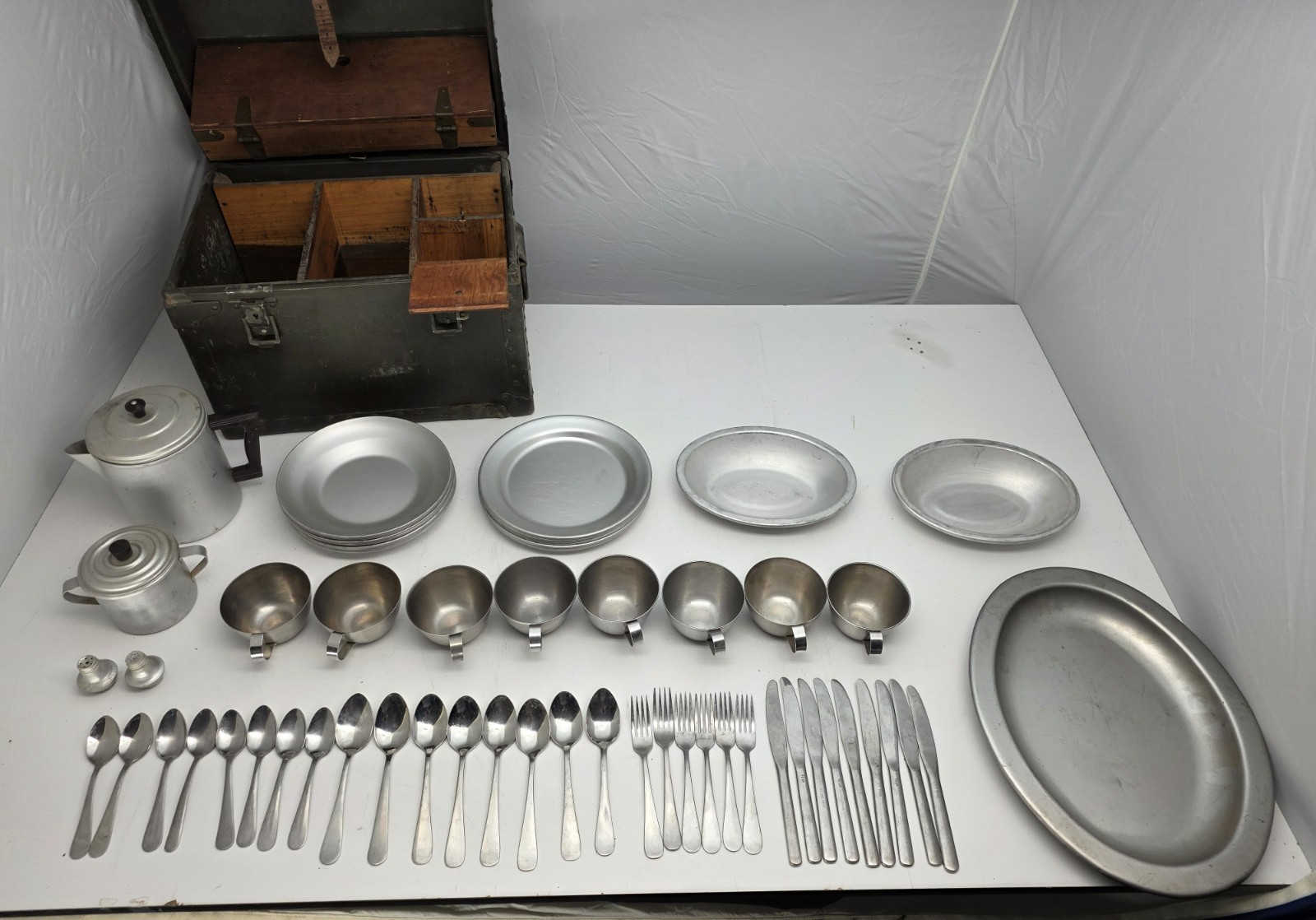 Vintage US Army Officers Mess Kit - Korean War Era 1950s