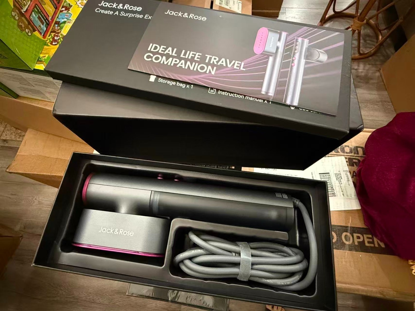 Jack ＆ Rose Travel Steamer 100-220V Portable 2-in-1 , Open Box