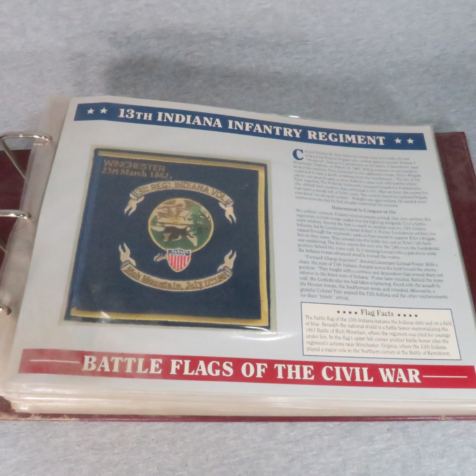 Willabee & Ward Battle Flags of the Civil War Patches in Collection Album
