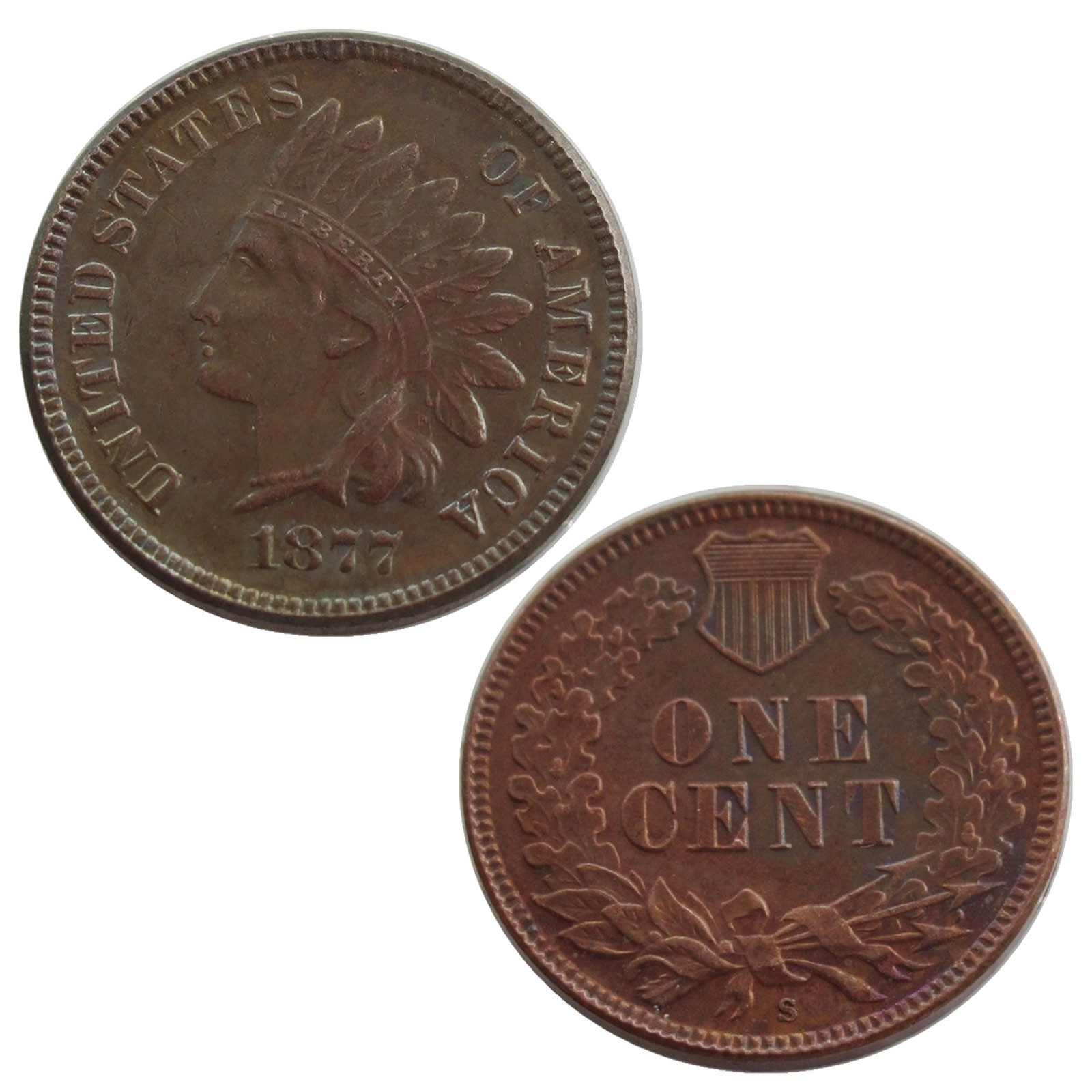 1877 Indian Head Cent Penny, Gorgeous RED, Superb