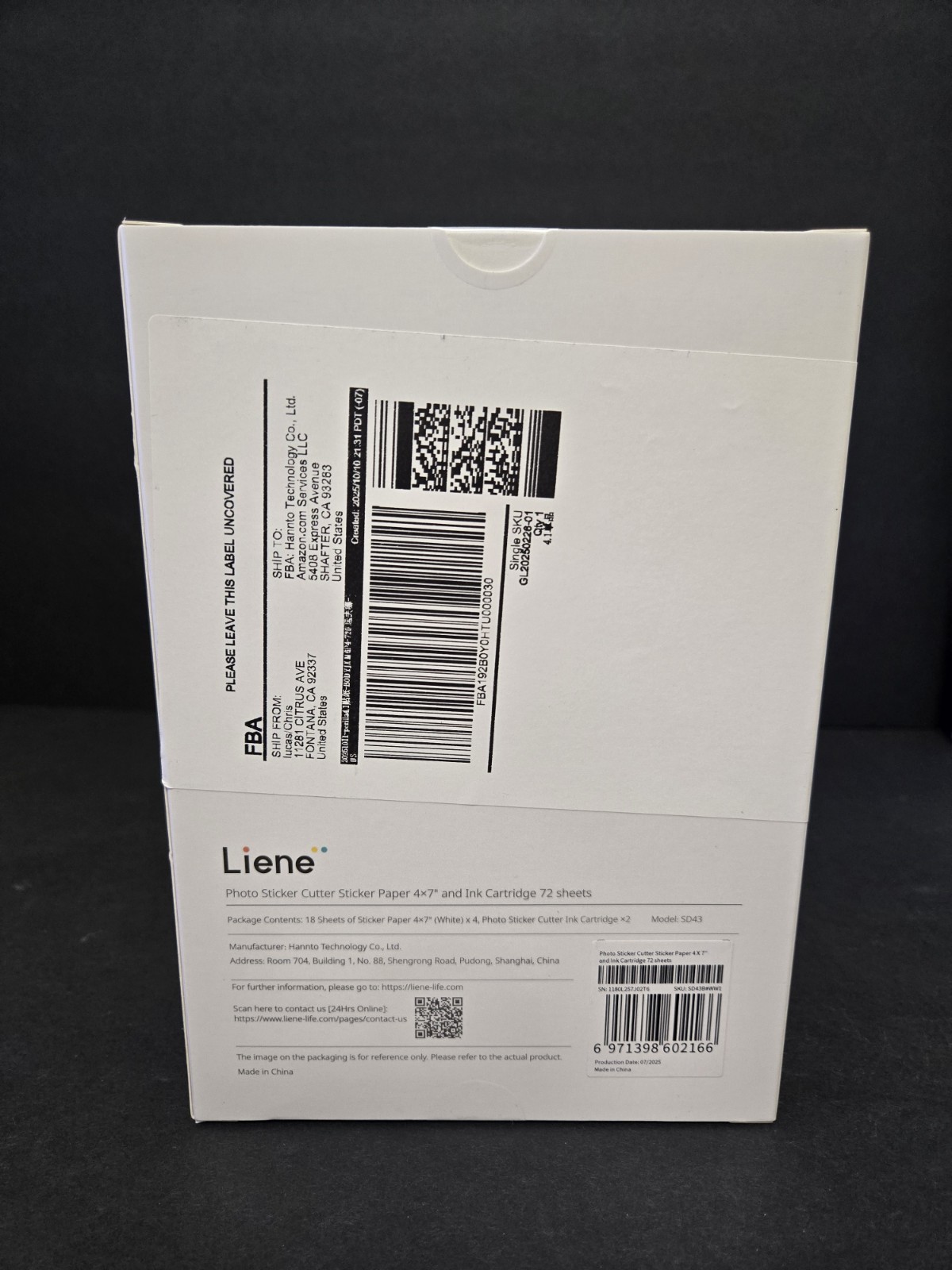 Liene Photo Sticker Cutter with 72 Sheets 4x7" Sticker Paper & Ink Cartridge