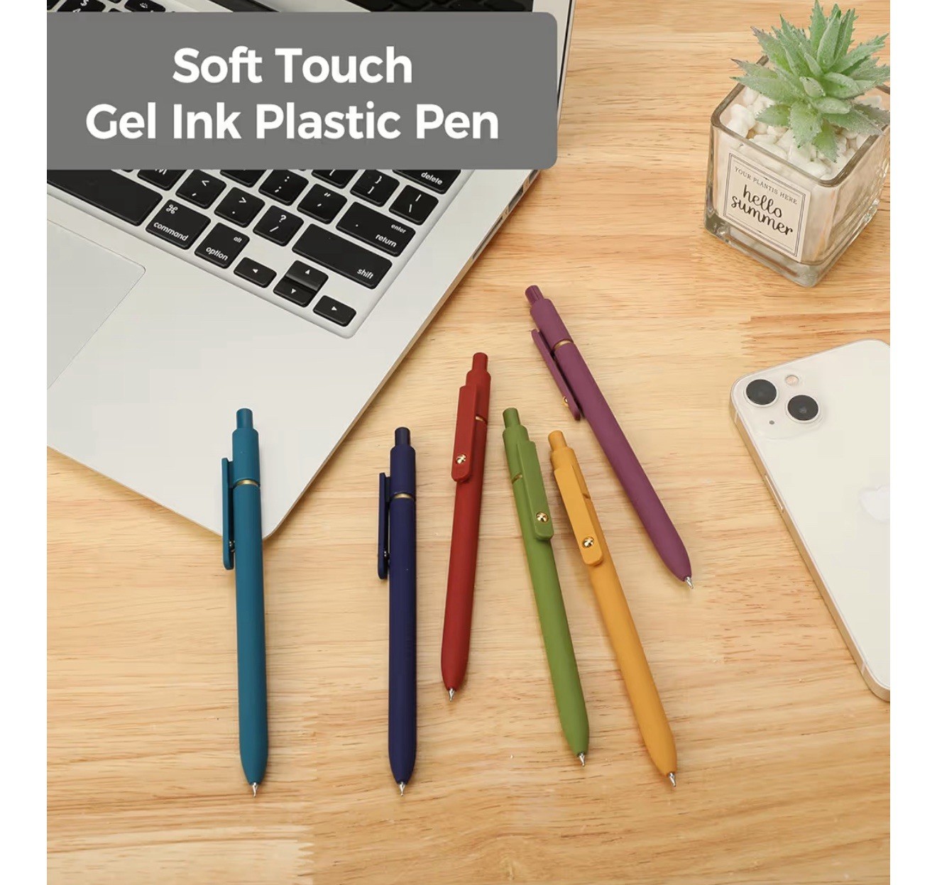 Ddaowanx Gel Pens 6 Pcs 0.5Mm Quick Dry Black Ink Pens Fine Point Smooth Writing