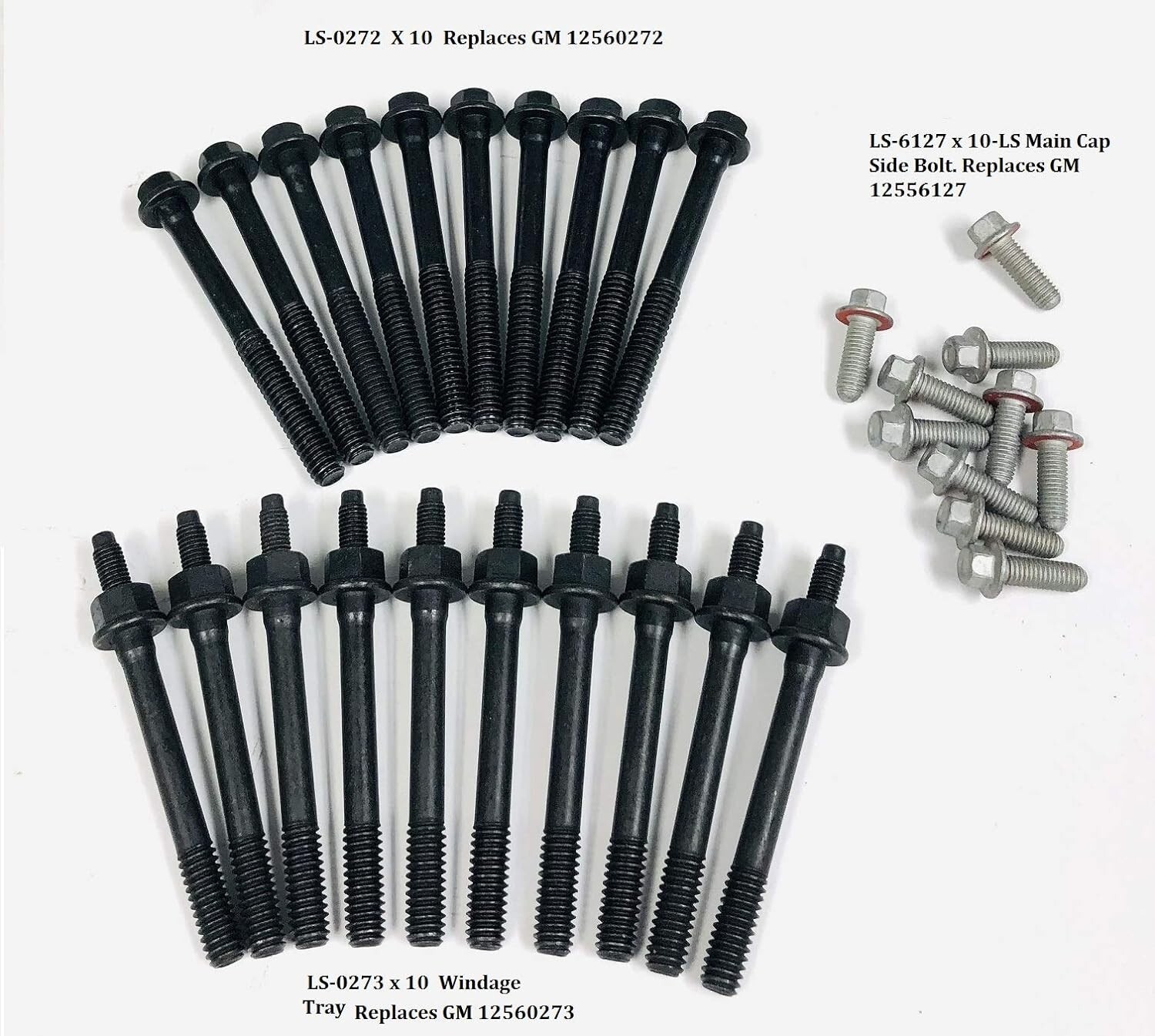 Replacement GM GEN III & IV LS Main Cap Bolts Kit 12560273 12560272 12556127