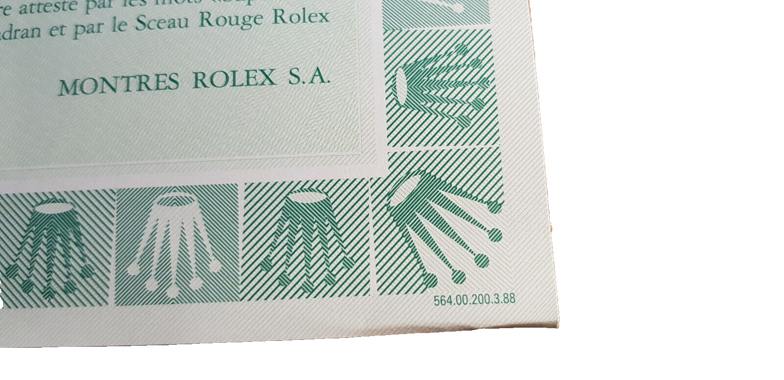 Rolex Oyster Perpetual Chronometre-Certific 1988 french blanc 564.00.200.3.88