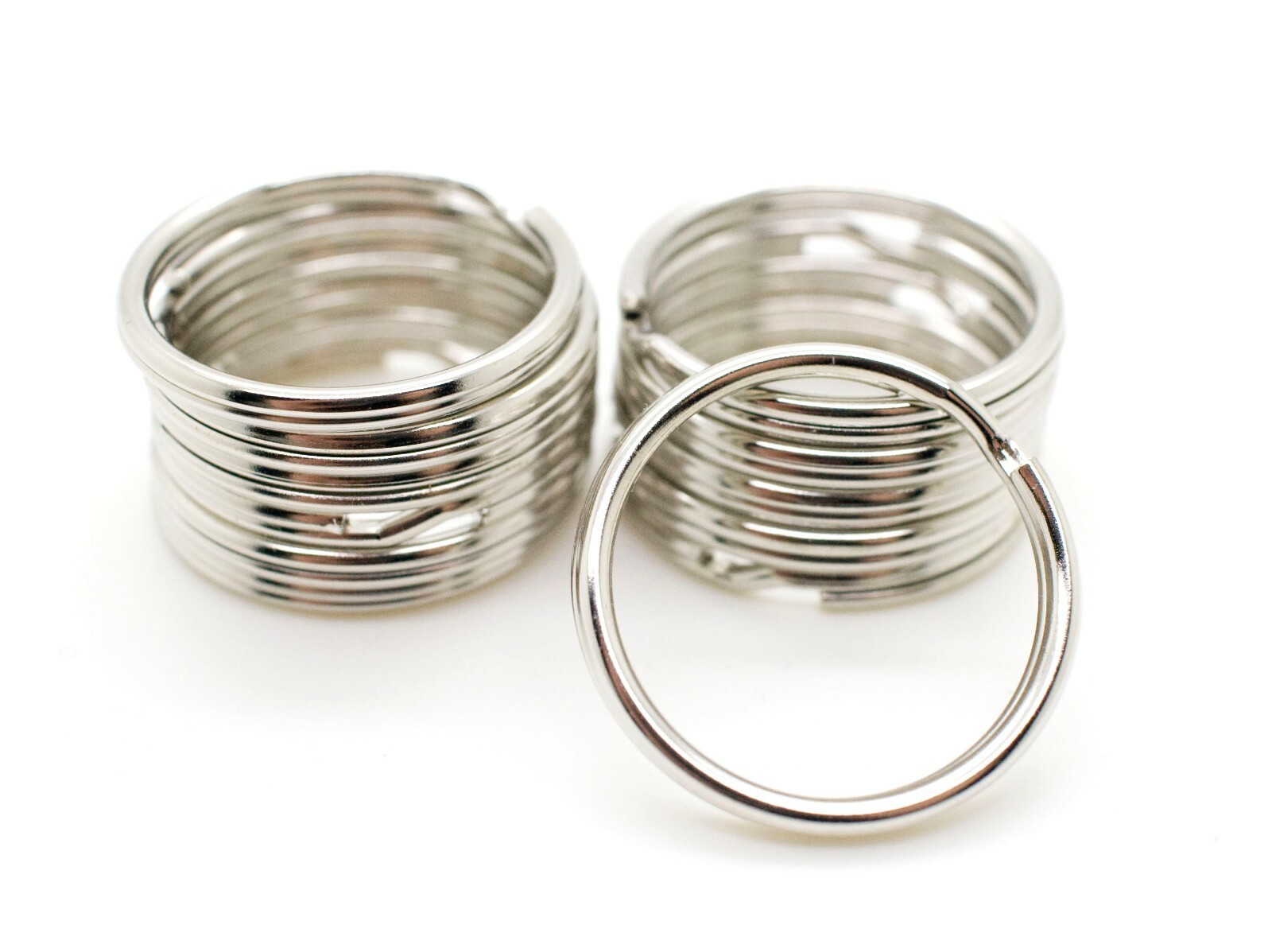 WHOLESALE LOT 1000 KEY RINGS SPLIT RINGS KEYCHAIN 28mm 1-1/8" D FREE SHIPPING