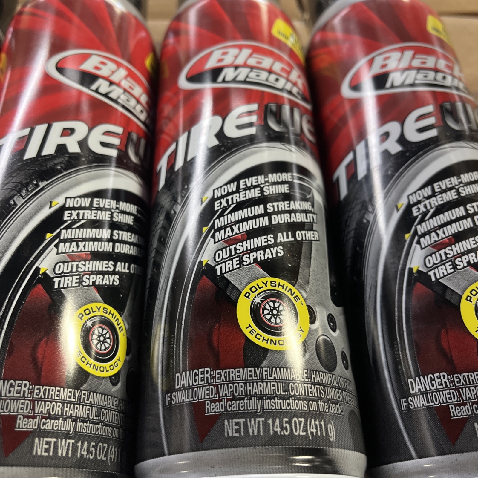 Black Magic Tire Wet Spray 14.5 oz. Tire Shine Spray BC23220 4 Pack