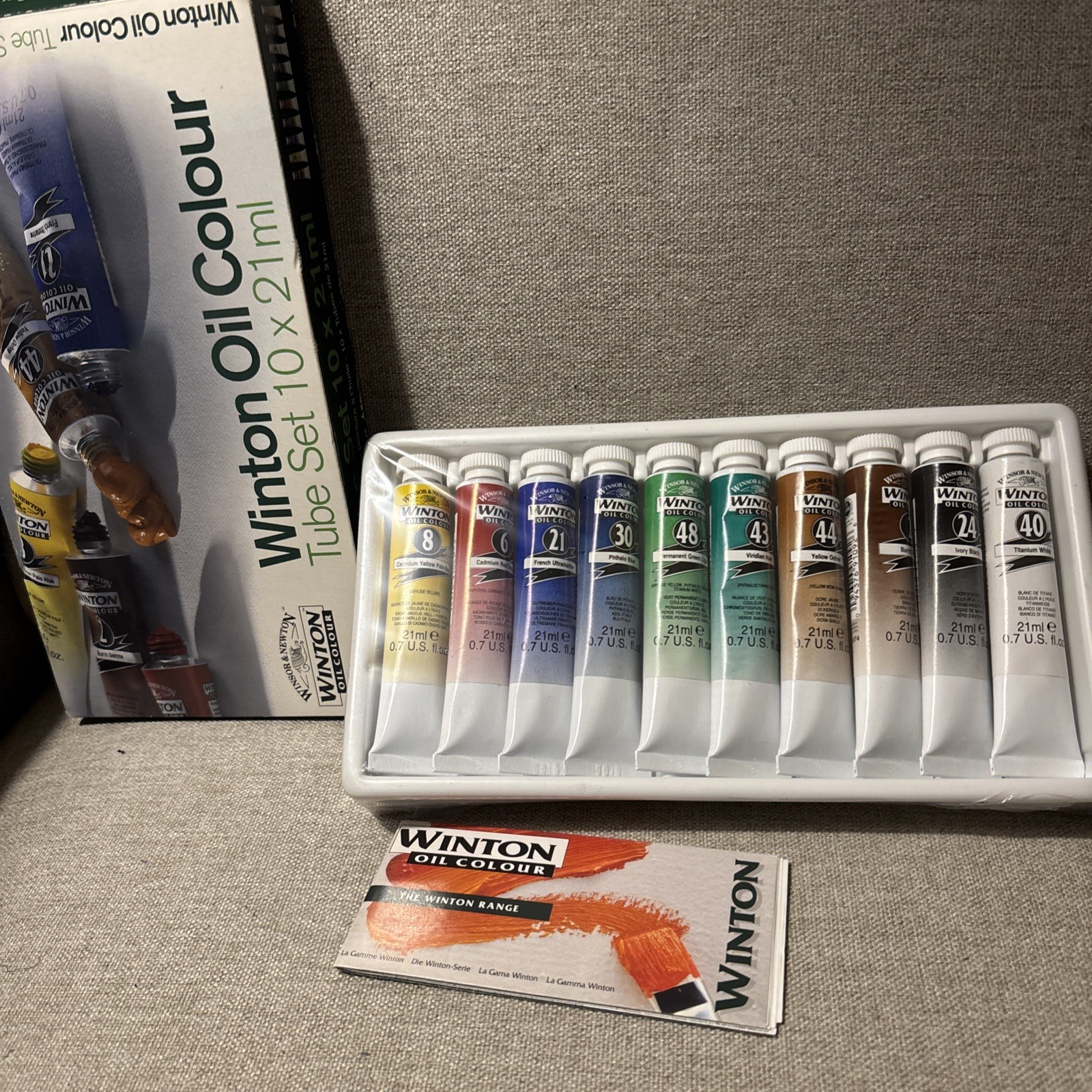 Winsor & Newton Winton Oil Colour Paint Set, Ten 21ml Tubes
