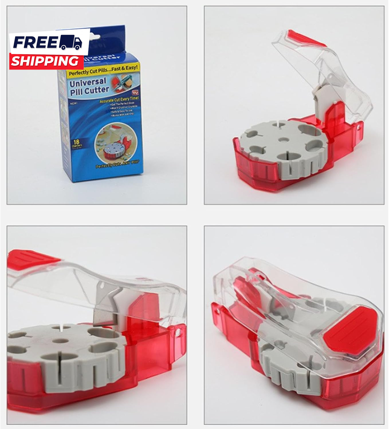 Perfect Pill Cutter Pill Splitters for Small/Large Pills Cuts up to 14 Different