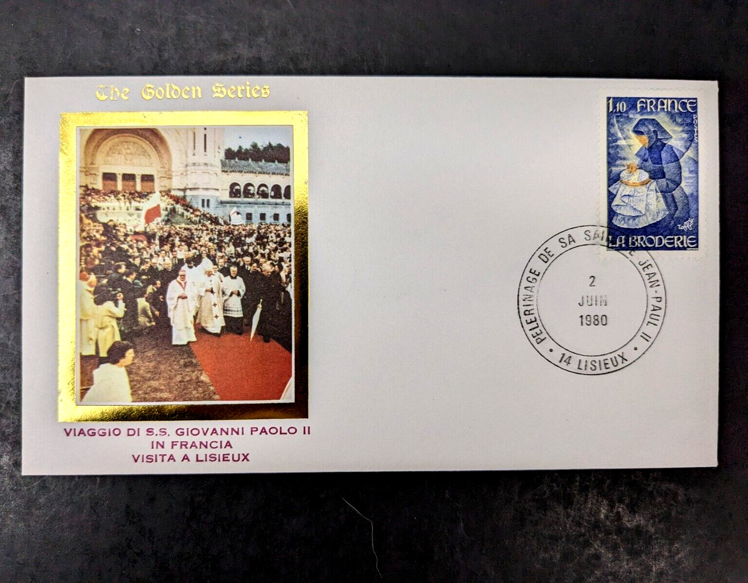 Pope John Paul II, The Golden Series Trip to France, 5 Covers Plus Stamps