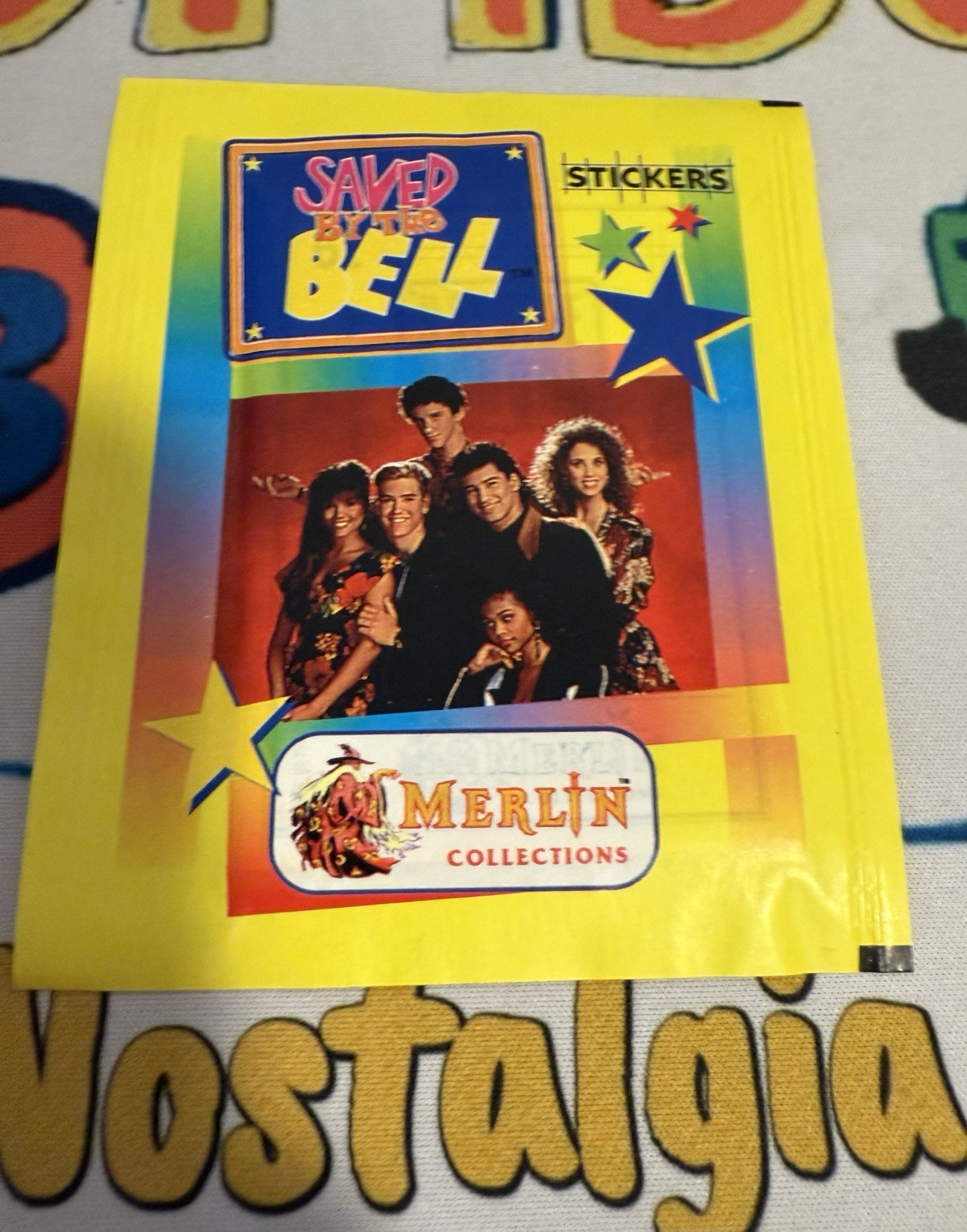 (1) Sealed Pack 1993 MERLIN STICKERS BAYSIDE SCHOOL SAVED BY THE BELL