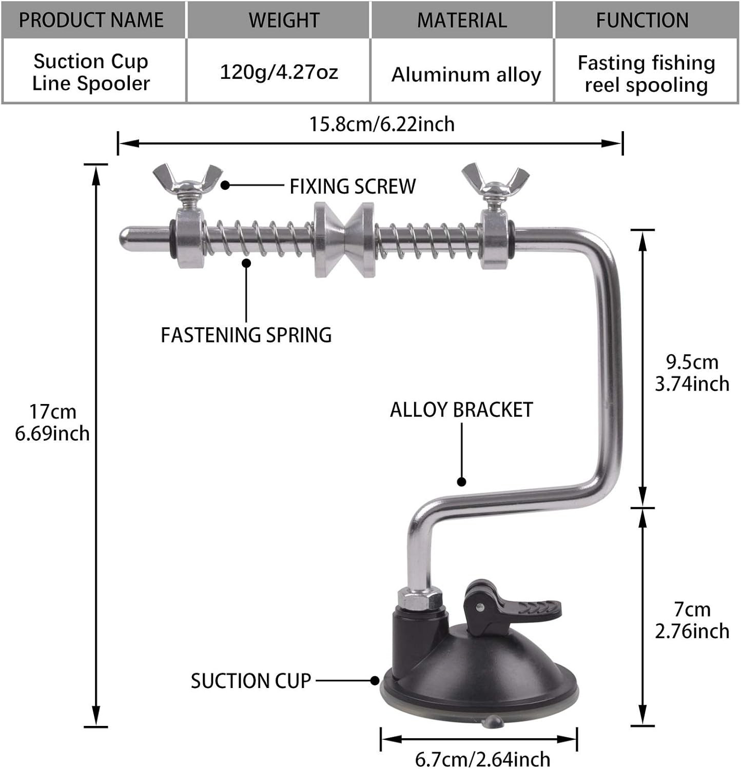 Fishing Line Spooler Winder, Adjustable Fishing Reel Spooler Spooling Station fo