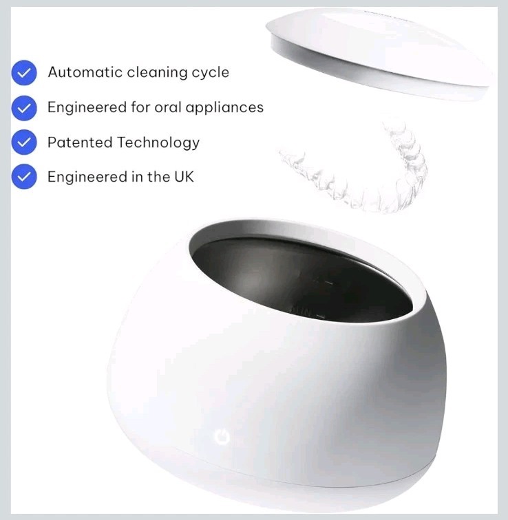 Zima Dental Pod Ultrasonic Cleaner Aligners Guards Dentures Artic White Open Box