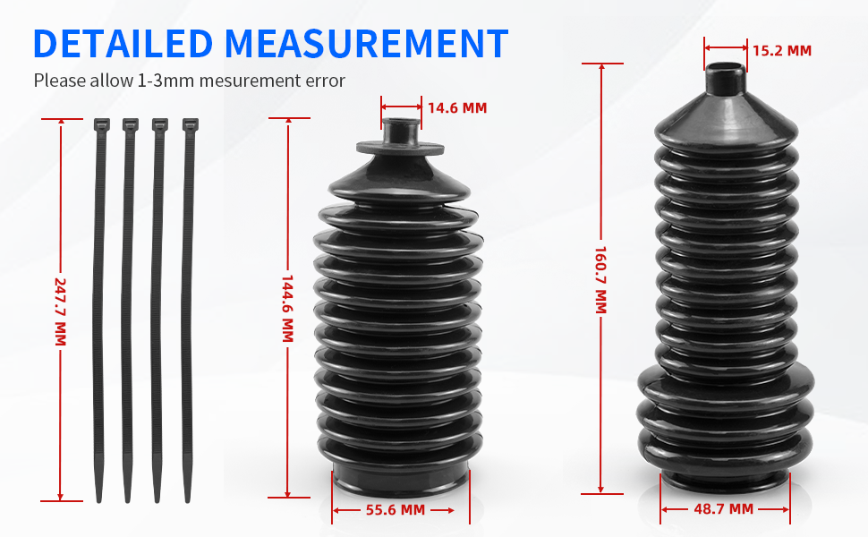 Steering Rack Boots PAIR For Polaris Ranger RZR 400 500 570 700 800 900 1000