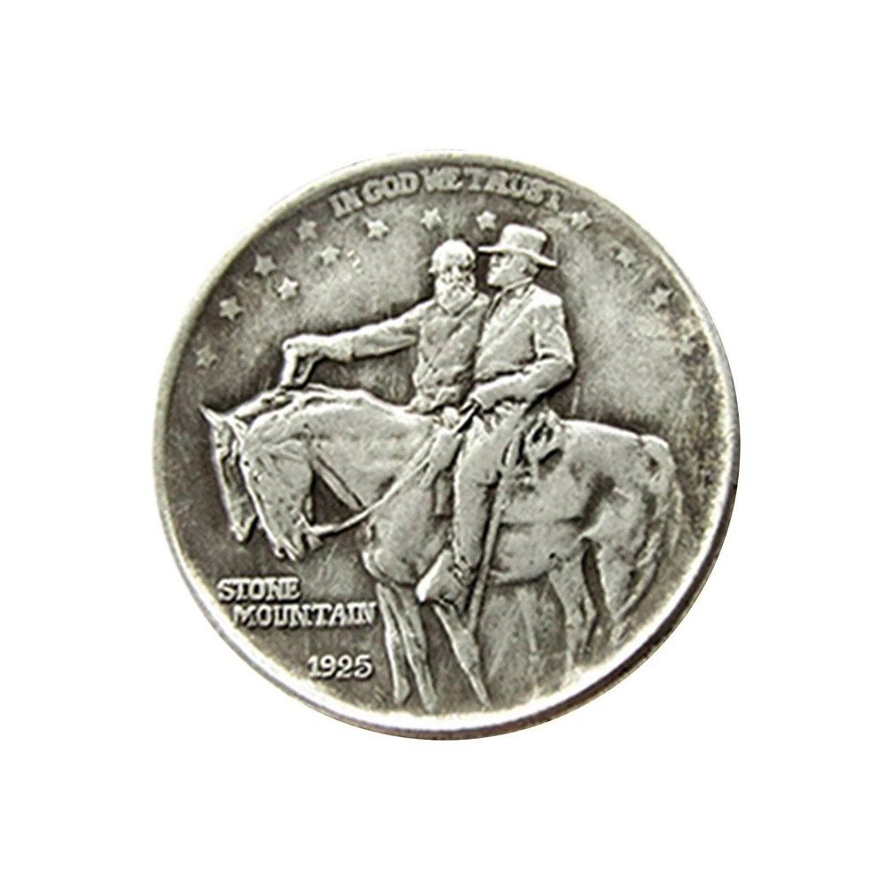2PCS 1925 Stone Mountain Silver Half Dollar Classic Commemorative Coin