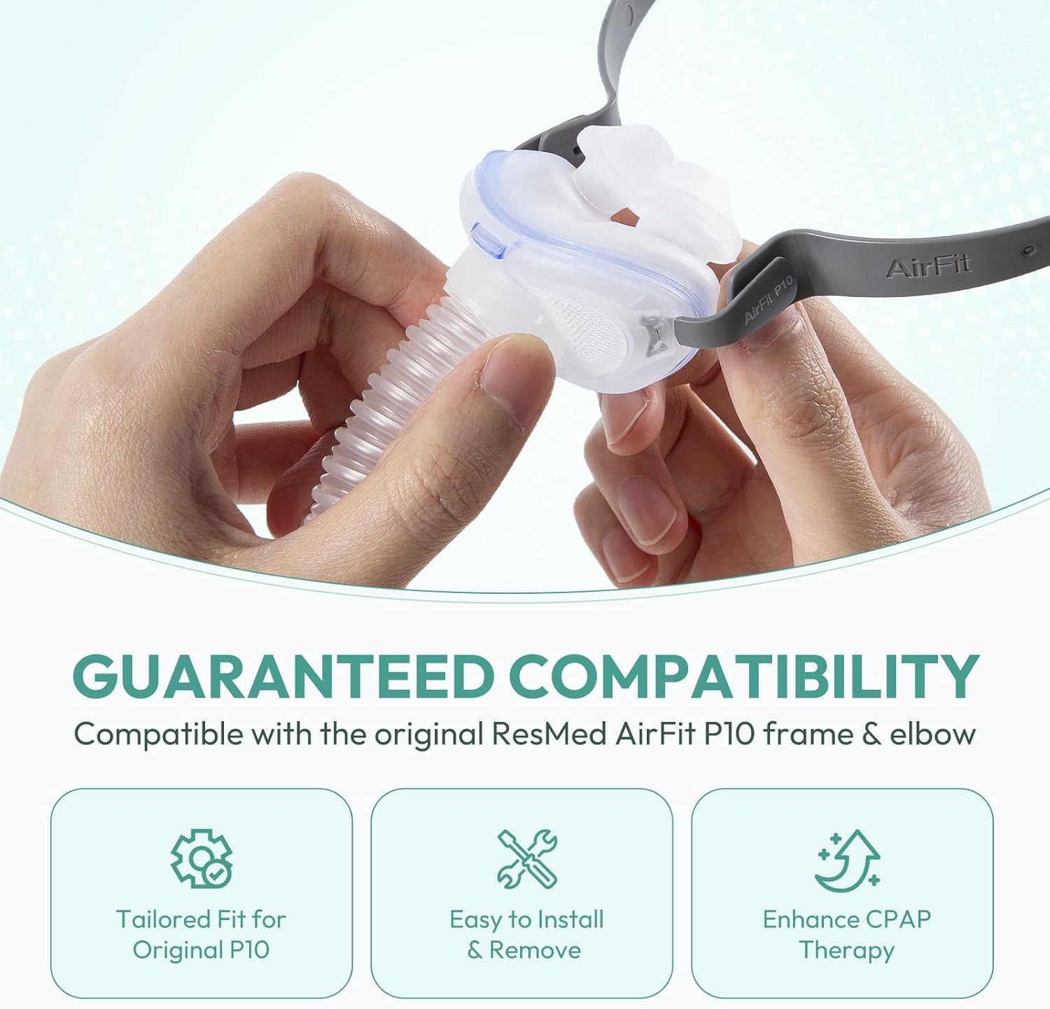 2 Pack Replacement Nasal Pillow Cushion for ResMed AirFit P10 size Medium