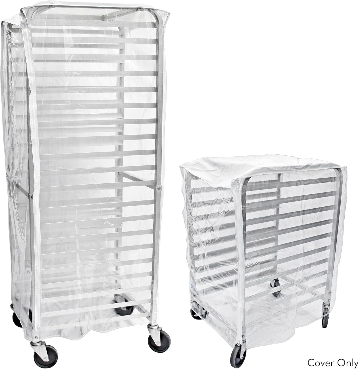 10-Tier Commercial-Grade Clear Sheet Pan Rack Cover for Bakeries - Easy Access