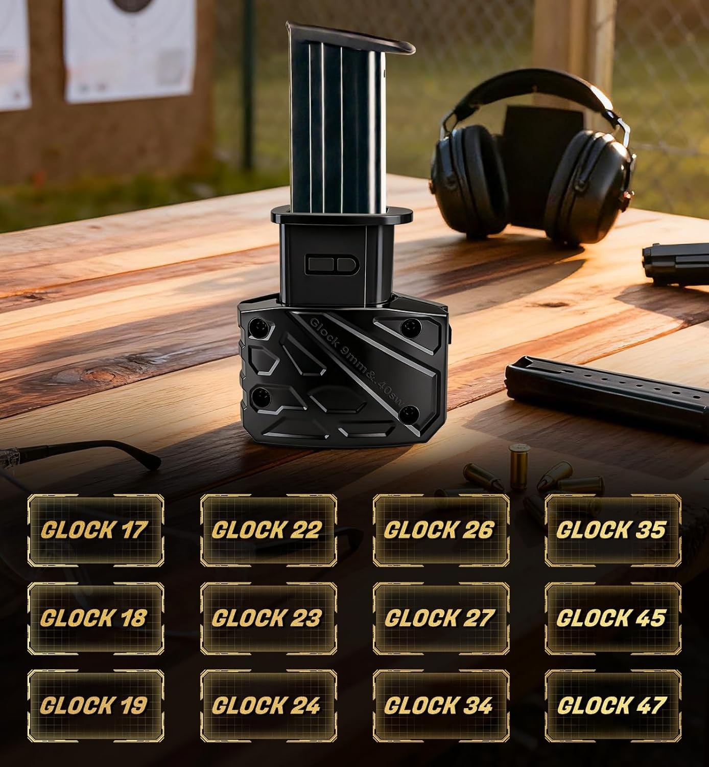 Magazine Speed Loader for Glock 9Mm/.40.Fits Glock 17,18,19,22,23,24,26,27,34,35