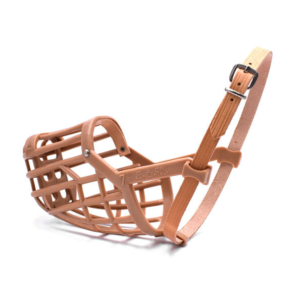 Italian Basket Dog Muzzle Adjustable Plastic Breathable No Bite Training Mask