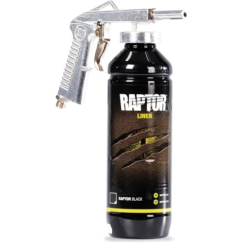 U-POL UP0820 Raptor Black Truck Bed Liner Kit, 4 liter, Coverage to 125 sq ft