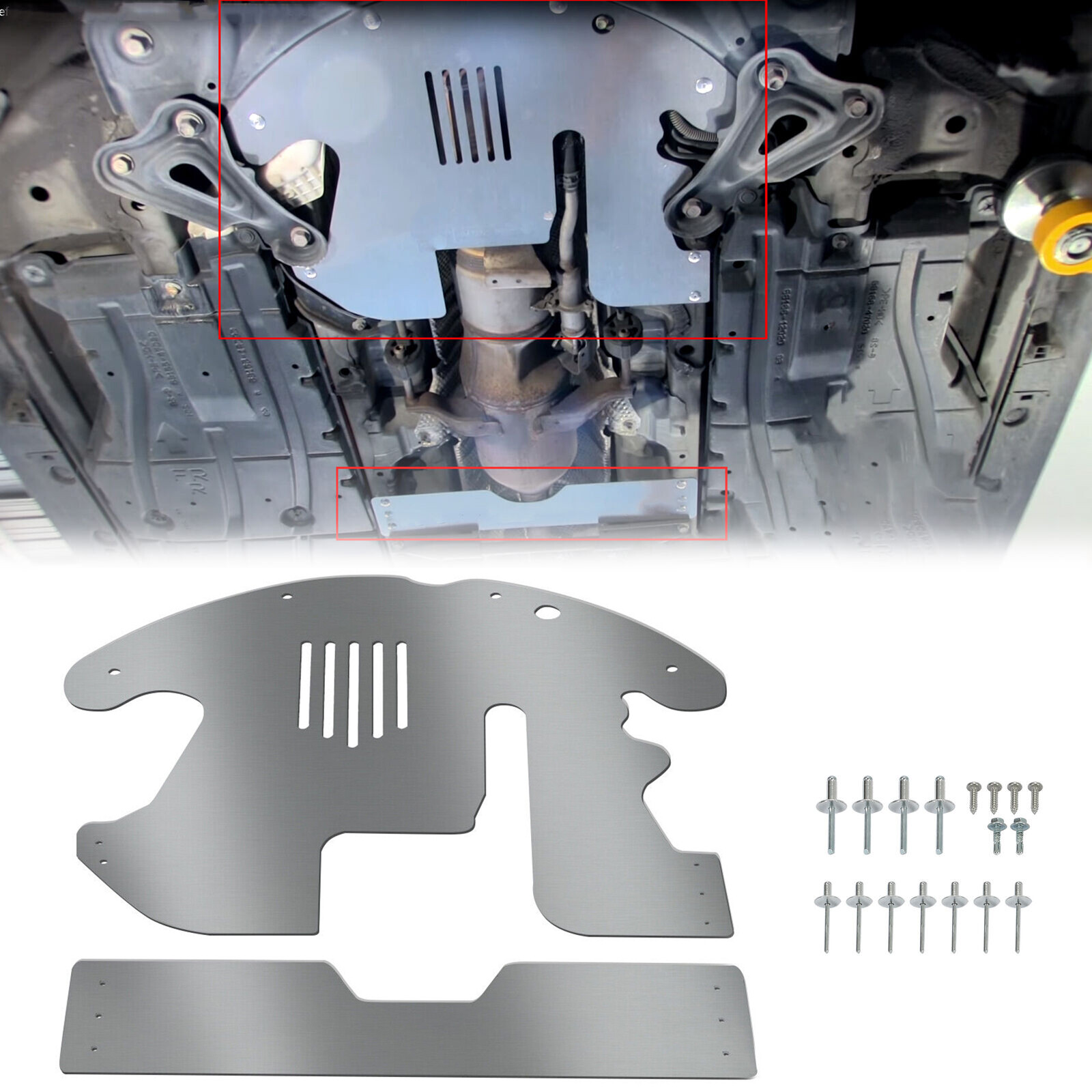 For Toyota Prius 10-2015 Catalytic Converter Protection Security Shield Defense