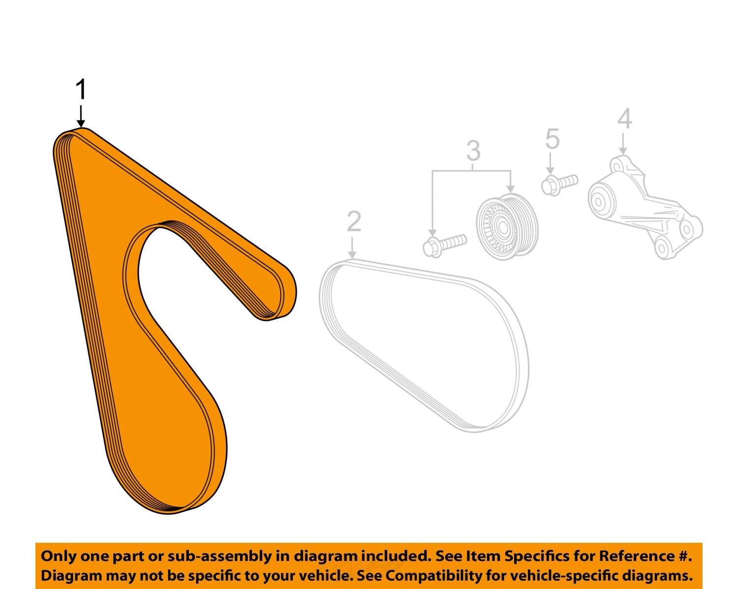 2020-2022 SILVERADO SIERRA 5.3 6.2 SERPENTINE BELT W/P ALT NEW GM # 12669858