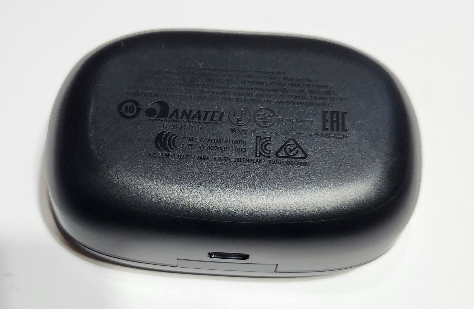 Unused Original Black CHARGING CASE for JBL Endurance Peak II Peak 2 TWS Earbuds