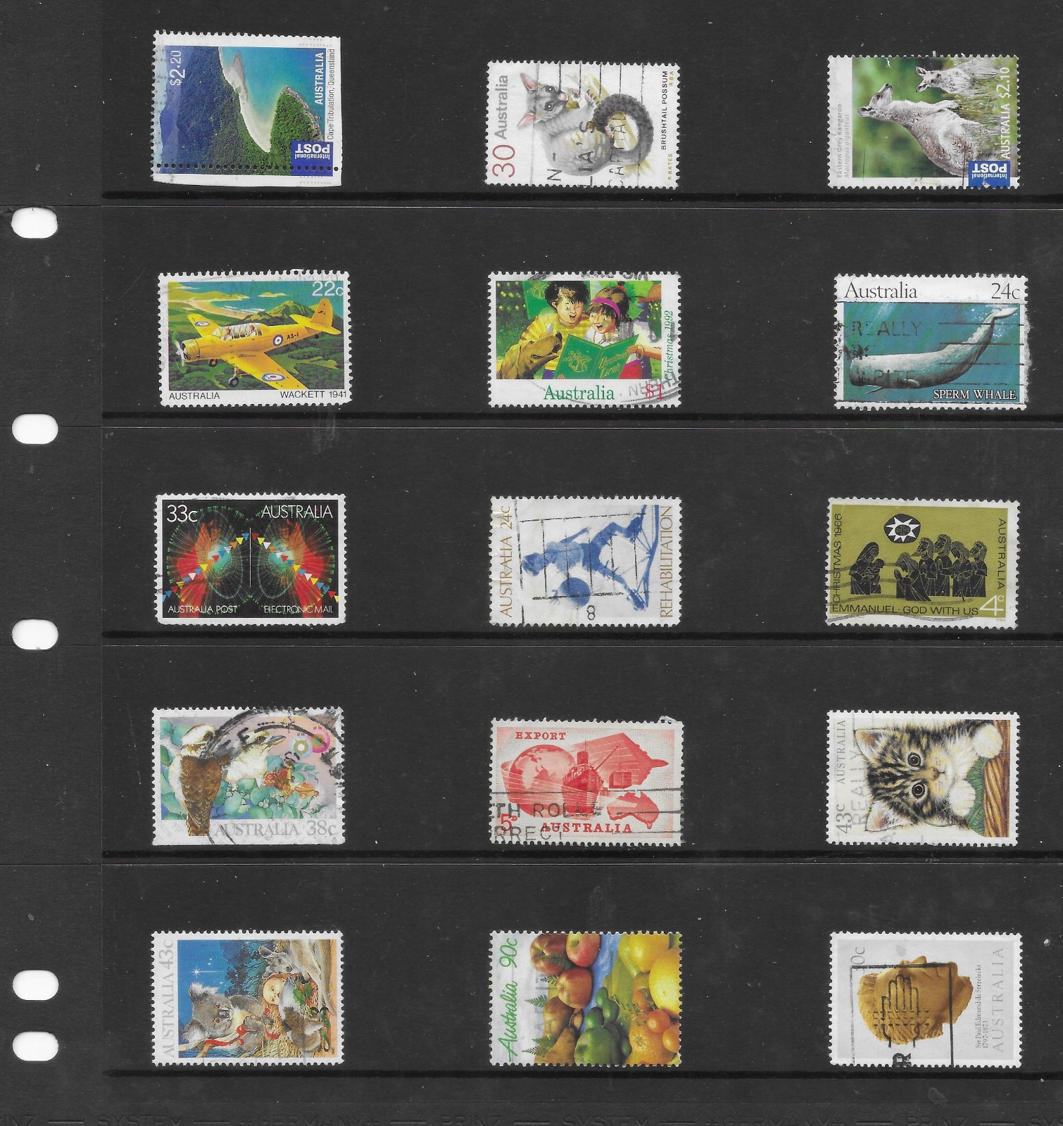 Australia 15 sheets used stamps (sheets not included)