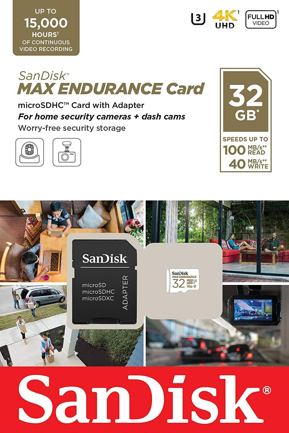 SanDisk High Endurance & Max Endurance 64GB 128GB 256GB MicroSD Memory Cards