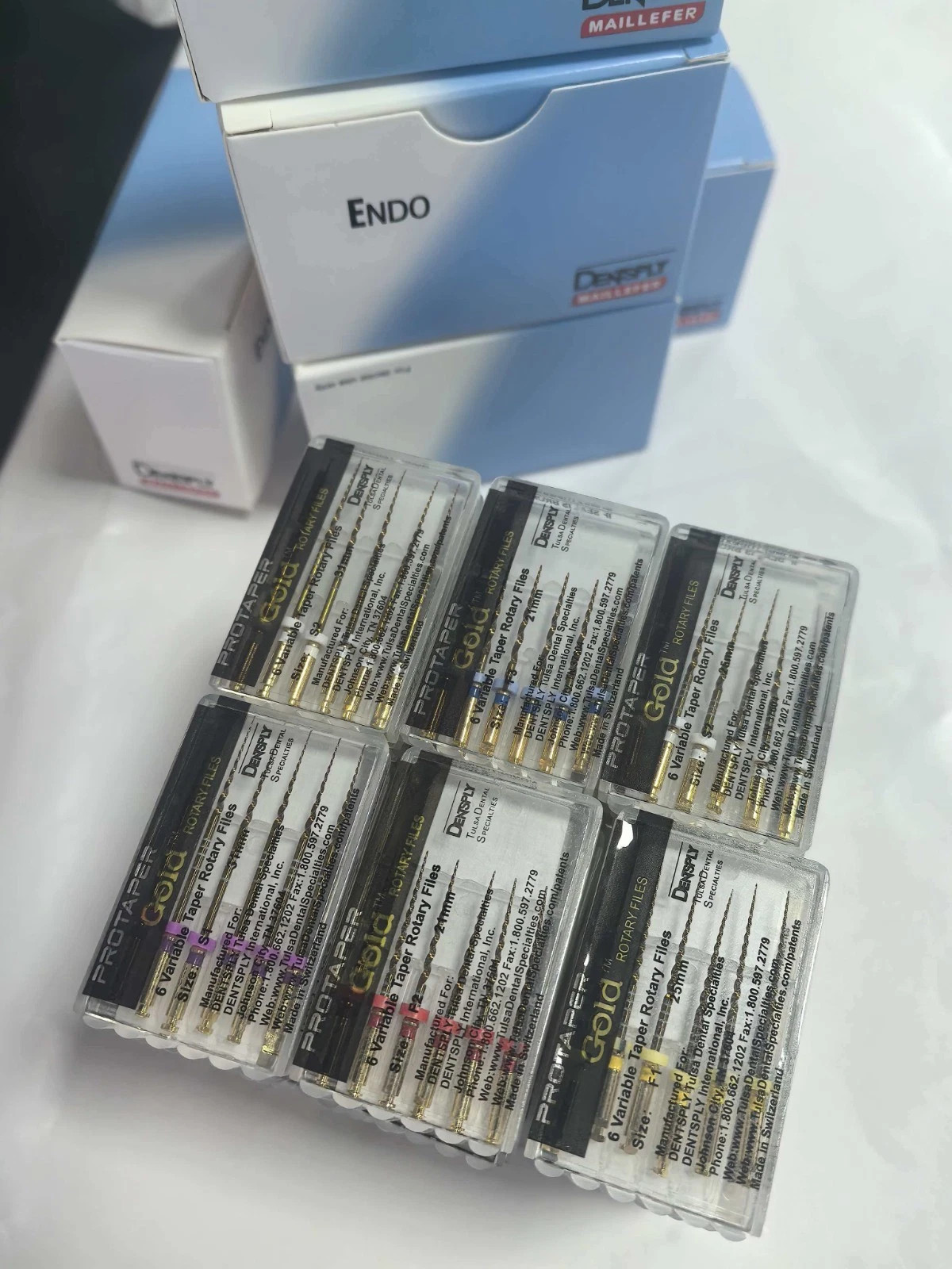 Dentsply Protaper Gold Rotary Files 21mm/25mm/31mm Tulsa Assorted Endodontics US