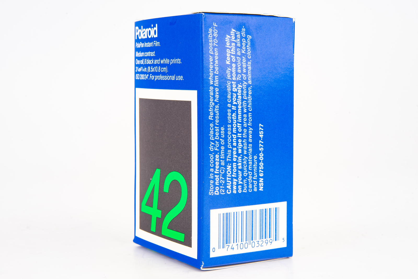 Polaroid INSTANT Roll Film Type 42 B&W 3 1/4 x 4 1/4'' Exp 1988 2 BOXES WORKS !