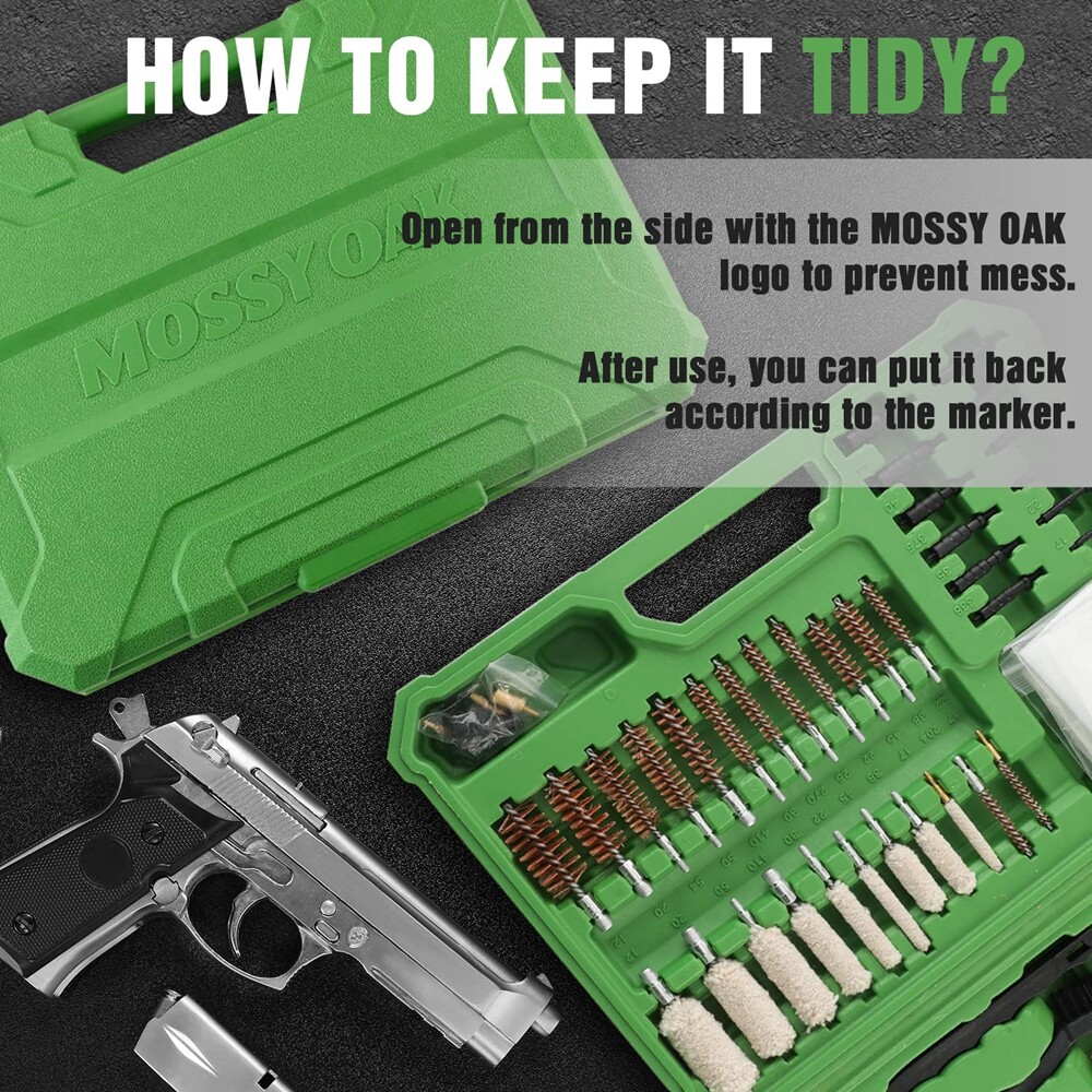 Universal Gun Cleaning Kit for Shotgun Rifle Pistol Muzzleloader for any Caliber