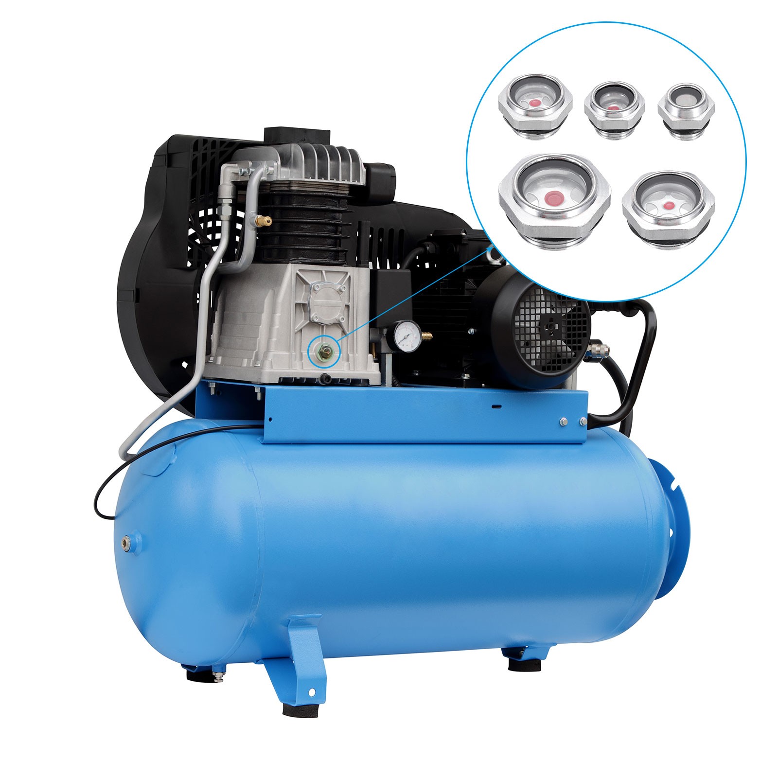 5 x Oil Sight Glass 1/4" 3/8" 1/2" 3/4" 1" Male Threaded Liquid Level Gauge