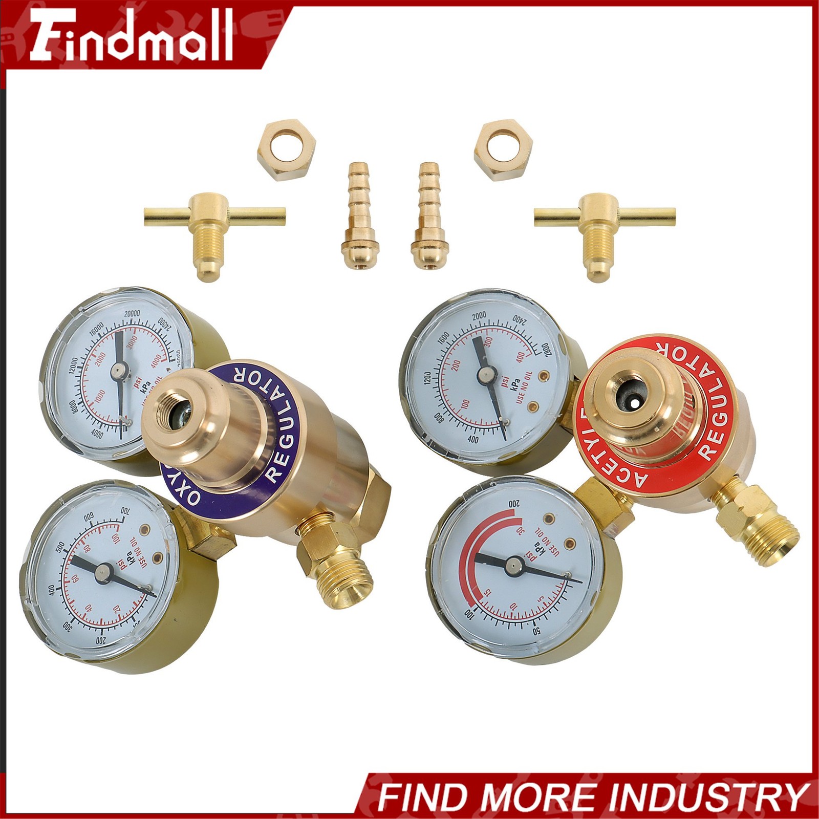 Oxygen Acetylene Gas Regulator Welding Cutting Torch Dual Gauge CGA540 CGA200