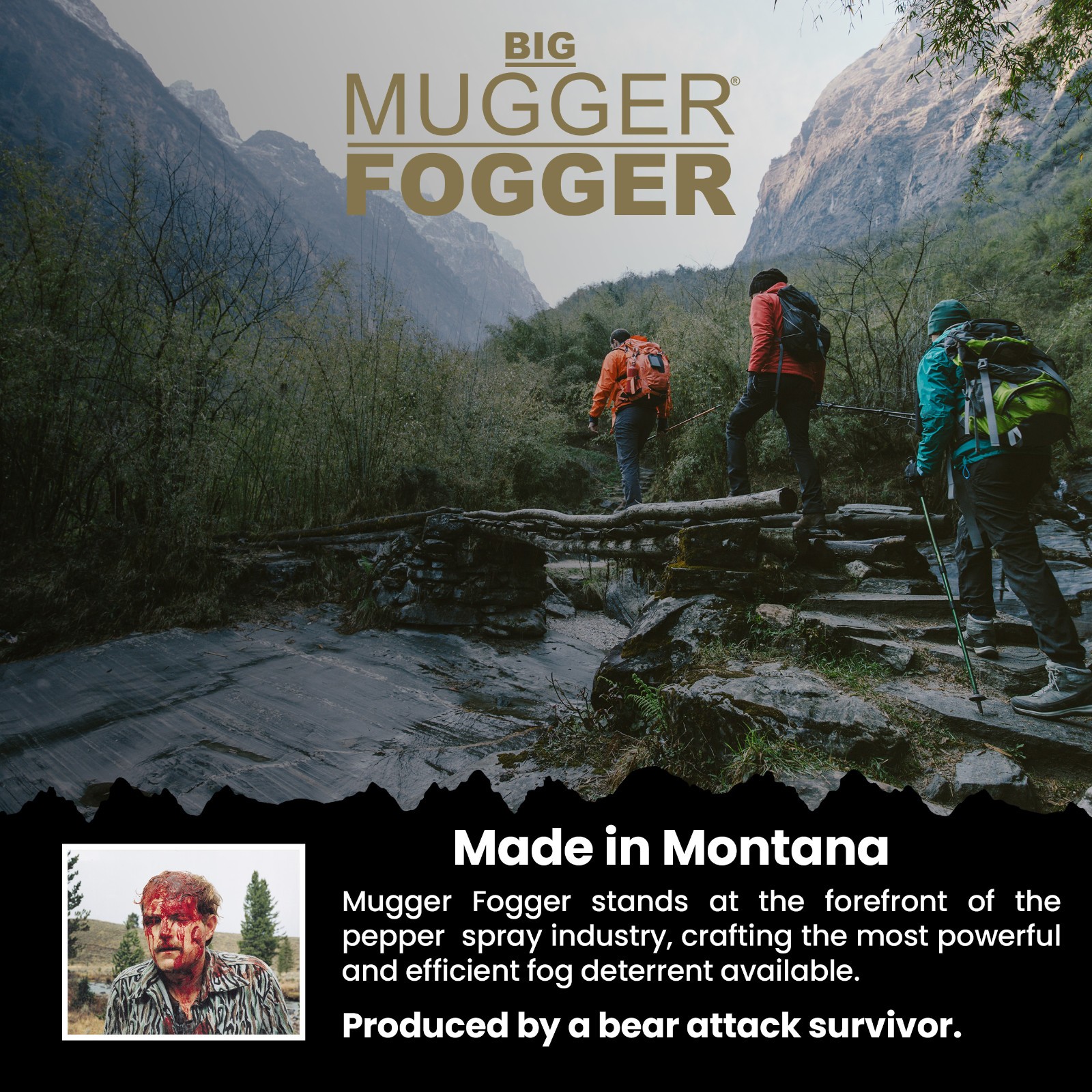 The Big Mugger Fogger Pepper Spray with Holster, 35 Foot ft Spray, BMFG 9.2 oz