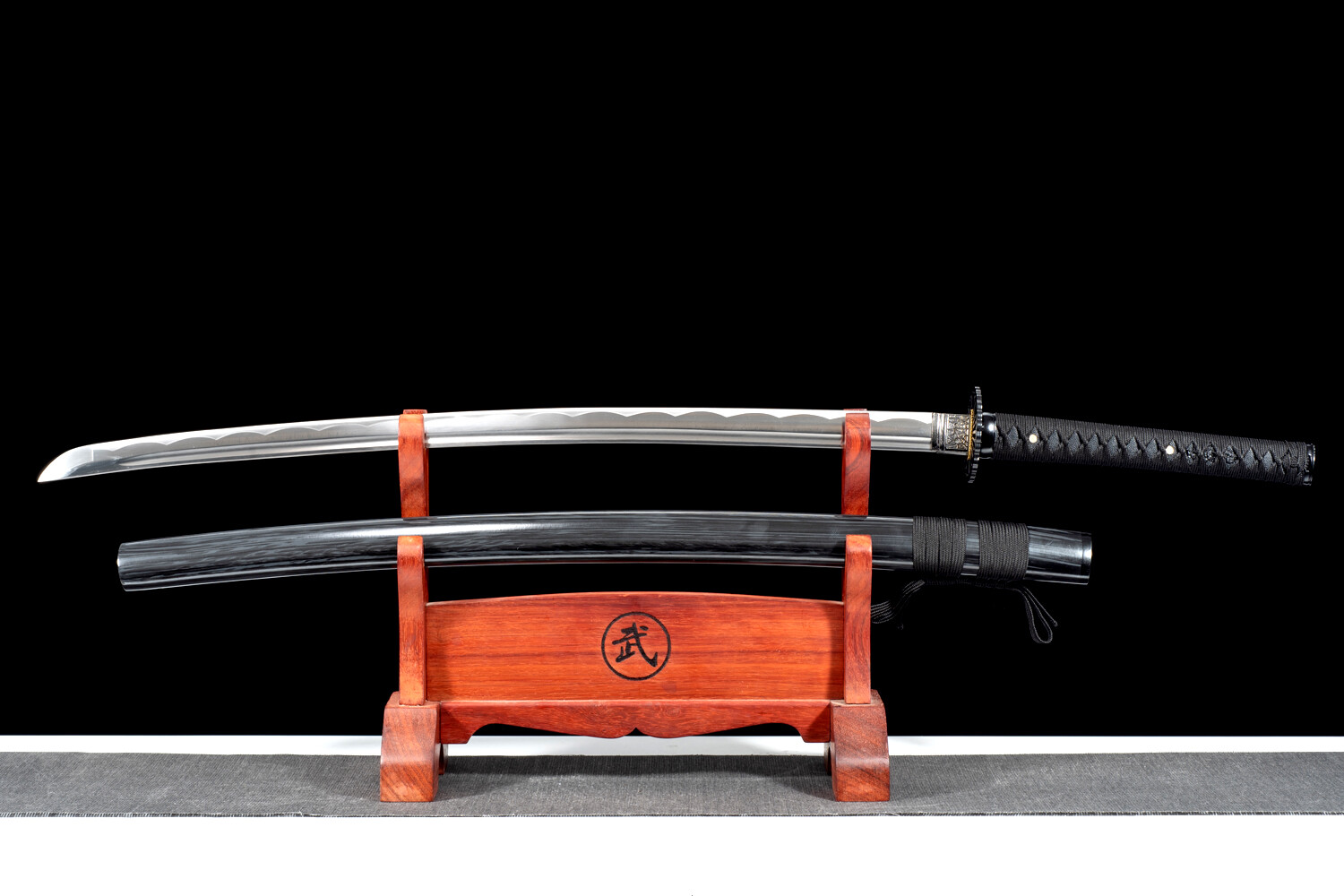 Sharp All Black Katana 1095 Steel Battle Ready Japanese Samurai Functional Sword