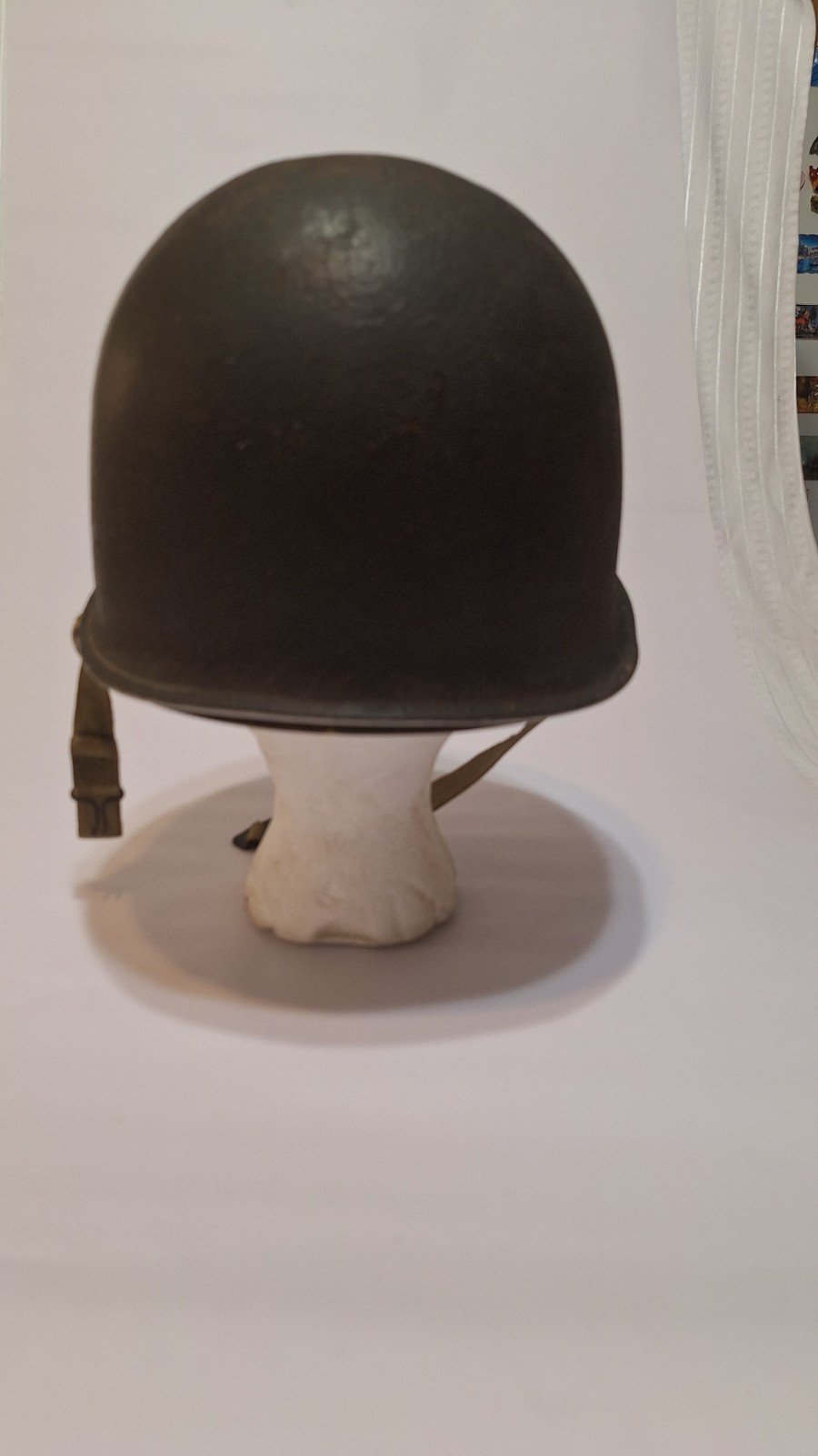 WW II US Military M1 Front Seam Swival Bale Helmet With Liner