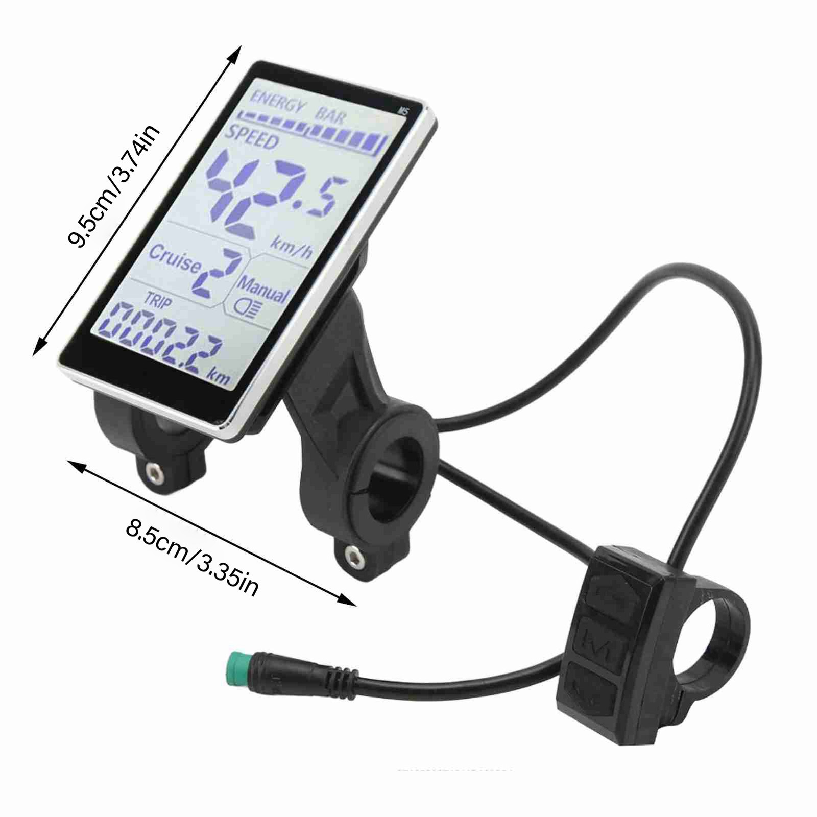 24/36/48/60V E-Bike Speedometer Electric Bike LCD Display Meter Control Panel