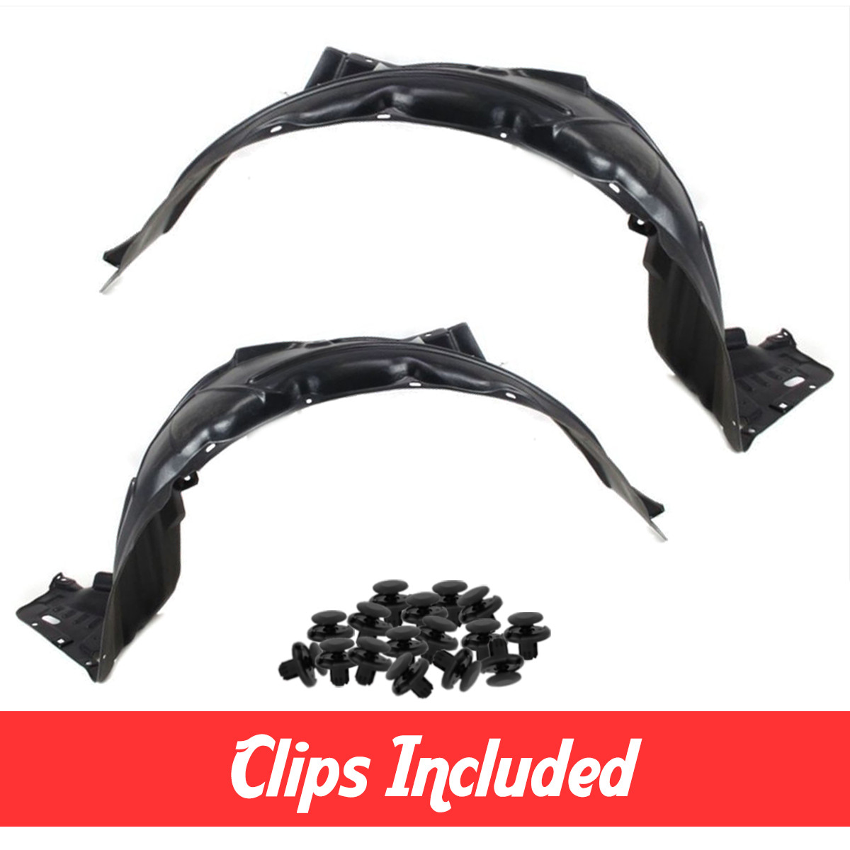 Front Fender Liner Set w/ Clips For 2006-2008 Acura TSX AC1248121 AC1249121
