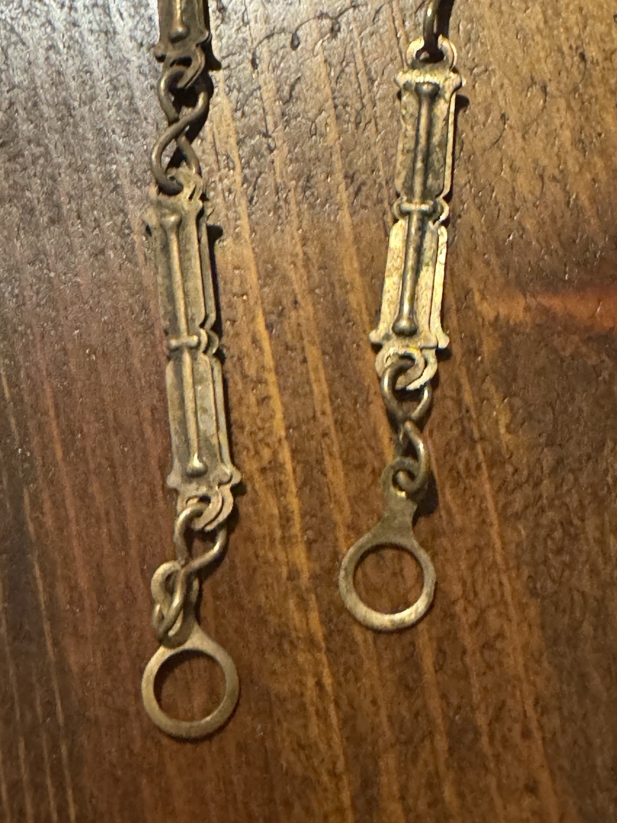 Antique Bar & Link Chains (2) Kerosene Lamp Hanging Oil VERY UNIQUE & RARE 15”