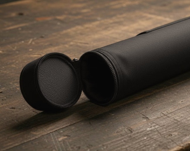 Fly Rod Tube 30" Black Cloth Cover – Fits 9ft 4pc Rods