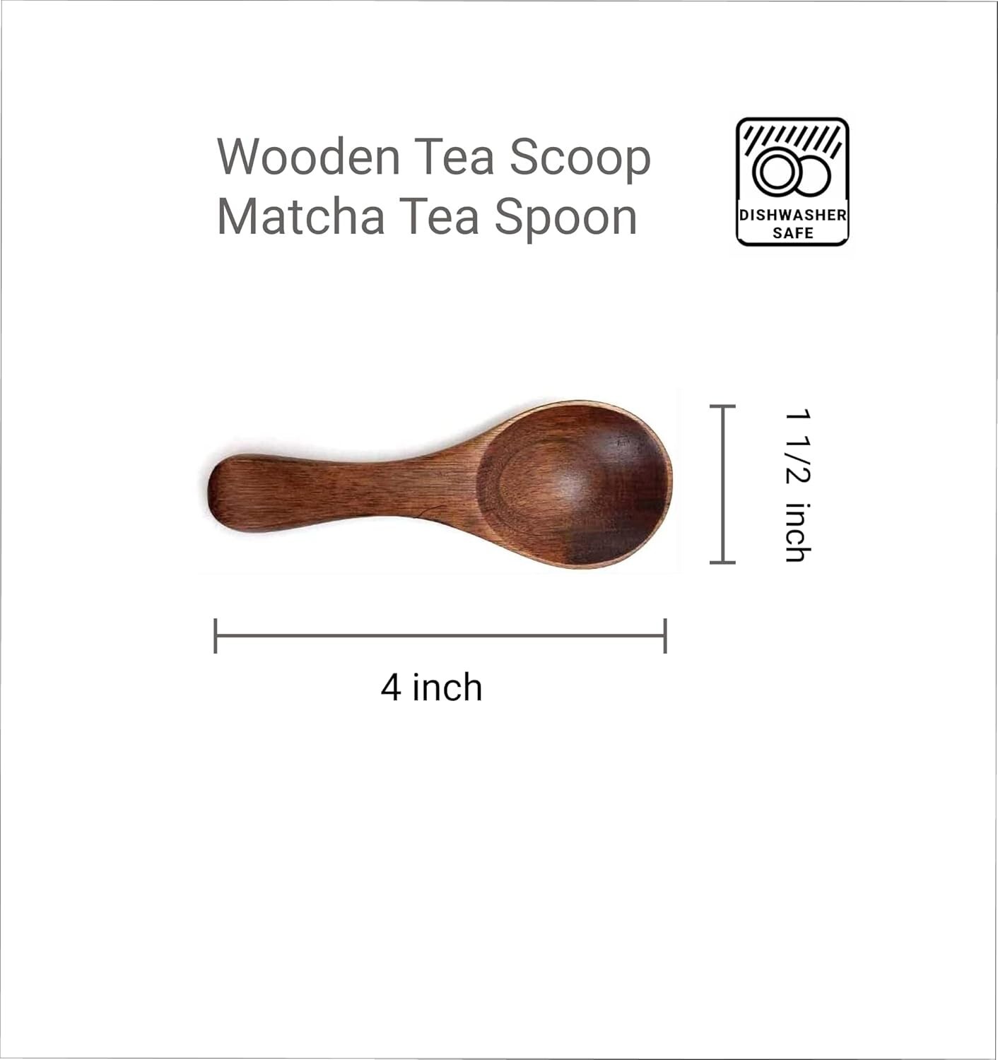 2 Pack Wooden Tea Scoops Matcha Scoop Green Tea Spoon S-1906x2