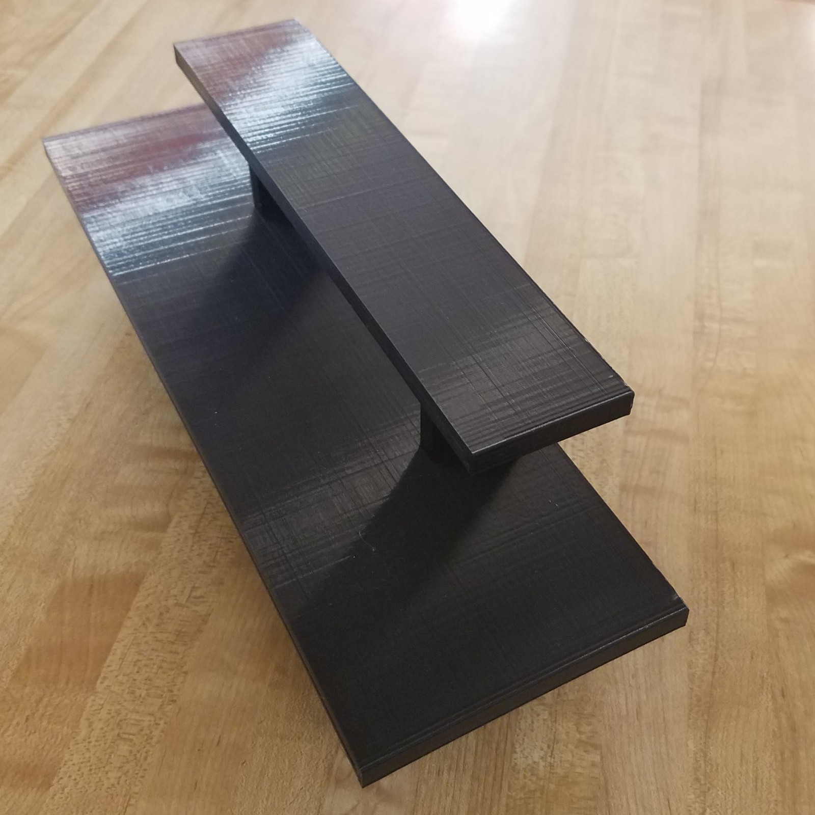 12 inch - 2-Tier Black Riser Display Stand Shelf - For Small Such as Funko Pops