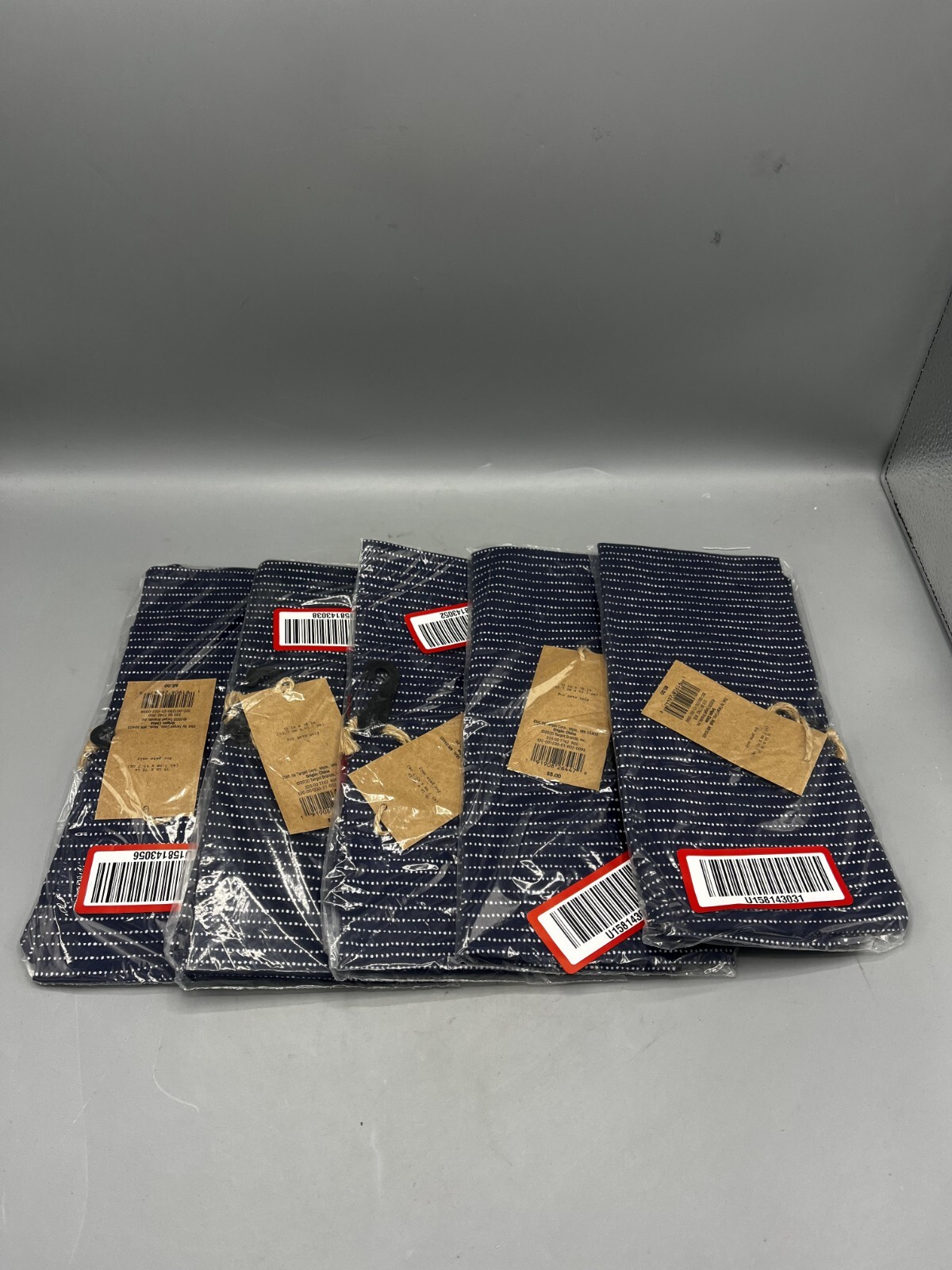 Lot Of 5 Levi Strauss PET BANDANA One Size Fits Most 18” x 18” NAVY NEW