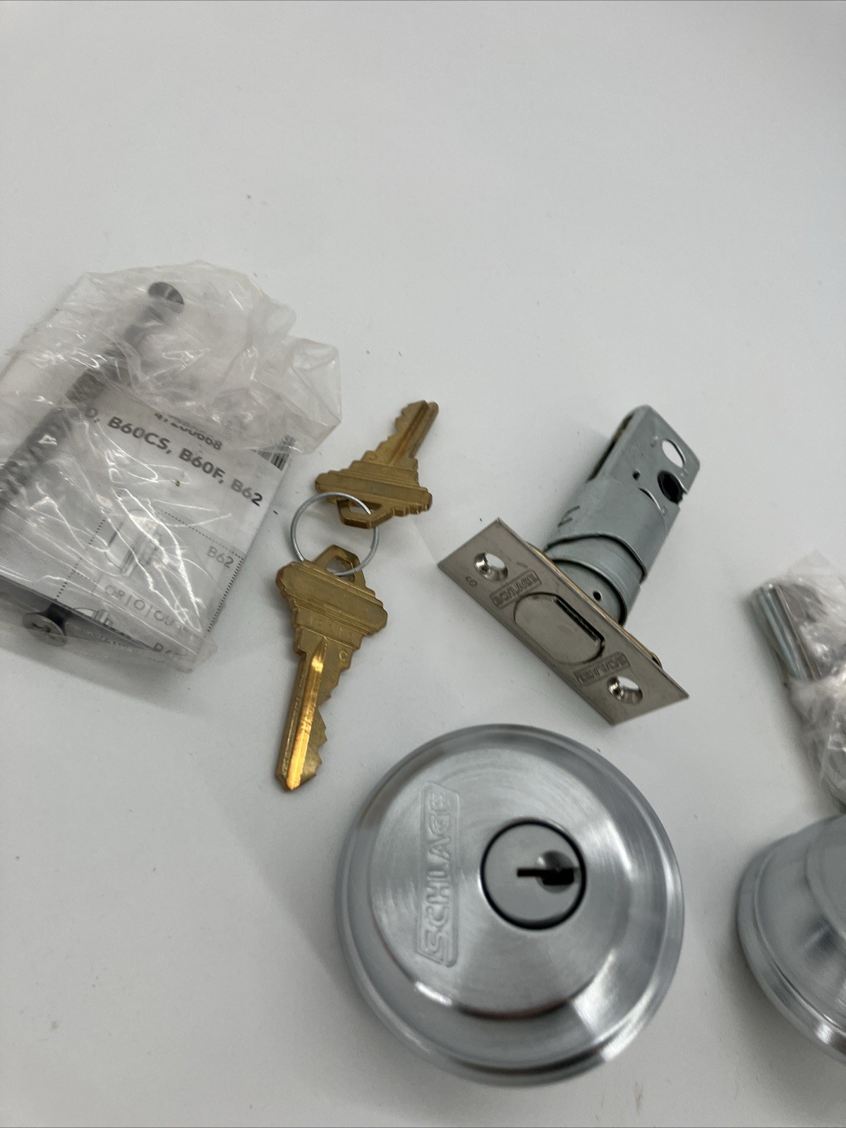 Schlage Satin Chrome Light Commercial Double Cylinder Deadbolt Keyed Both Sides