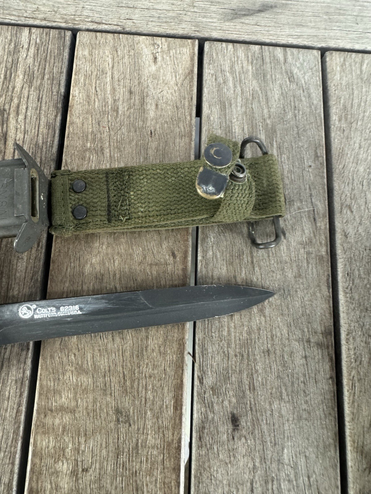 Vietnam Era M-7 COLT BAYONET AND SCABBARD MADE BY Colt Excellent ! 1963