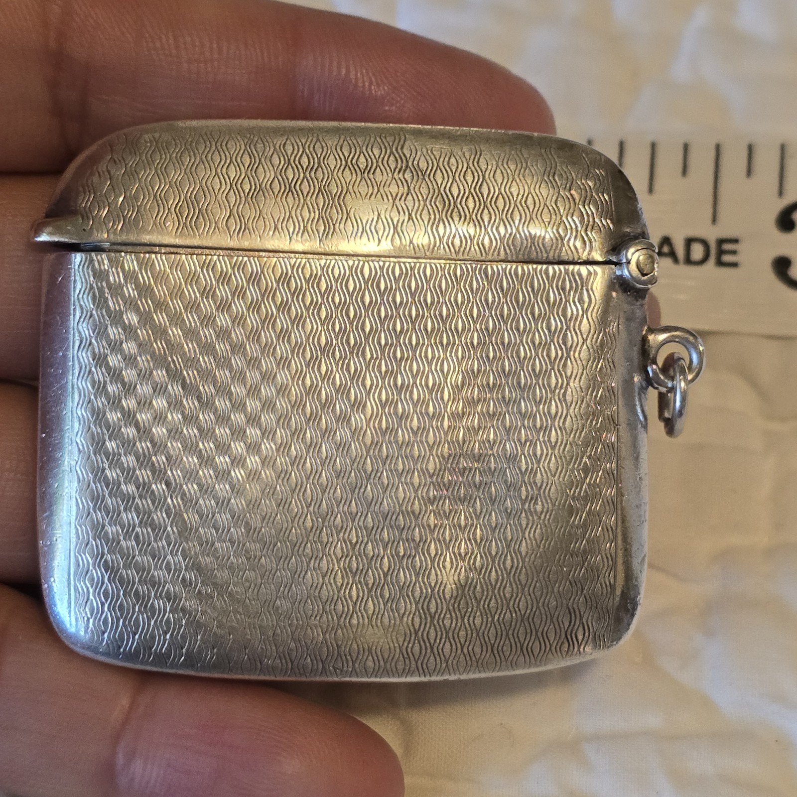 Antique Deakin & Francis Vesta Case Match Safe Holder Sterling Circa 1913 London