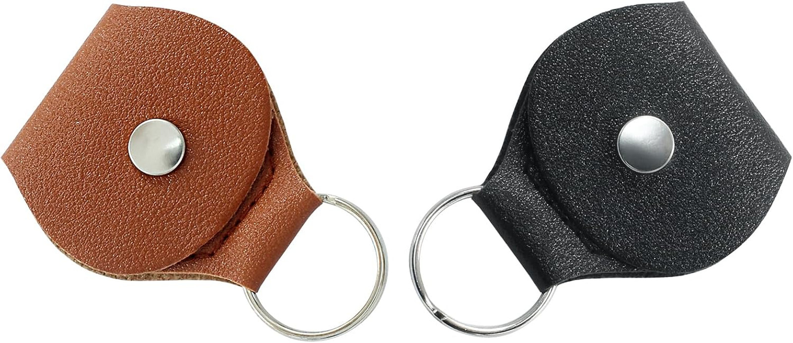 2 Pcs Guitar Picks Holder Case - Leather Guitar Picks Keychain Holder Cases Bag